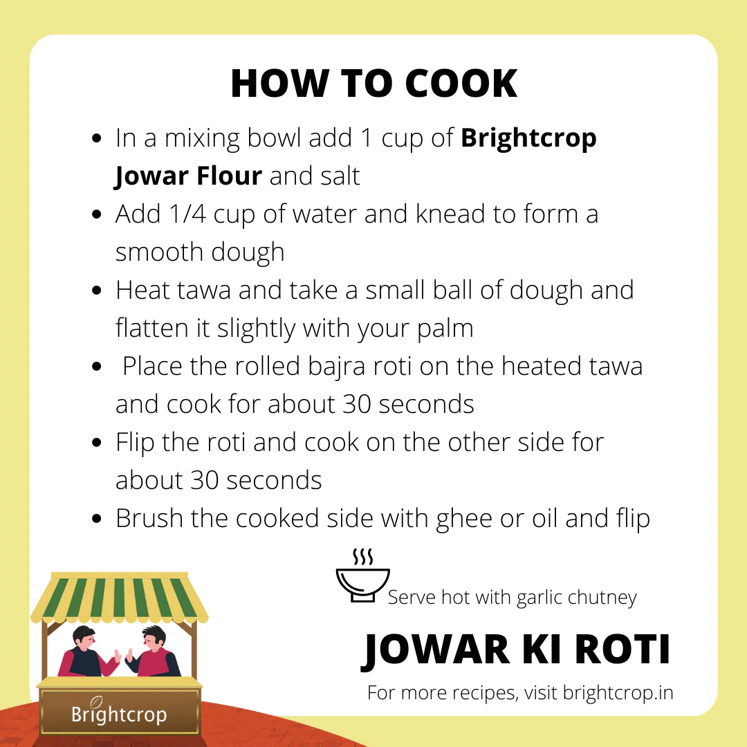 Jowar flour (Jowar atta) | ज्वार का आटा (1kg Pack) - Image 3