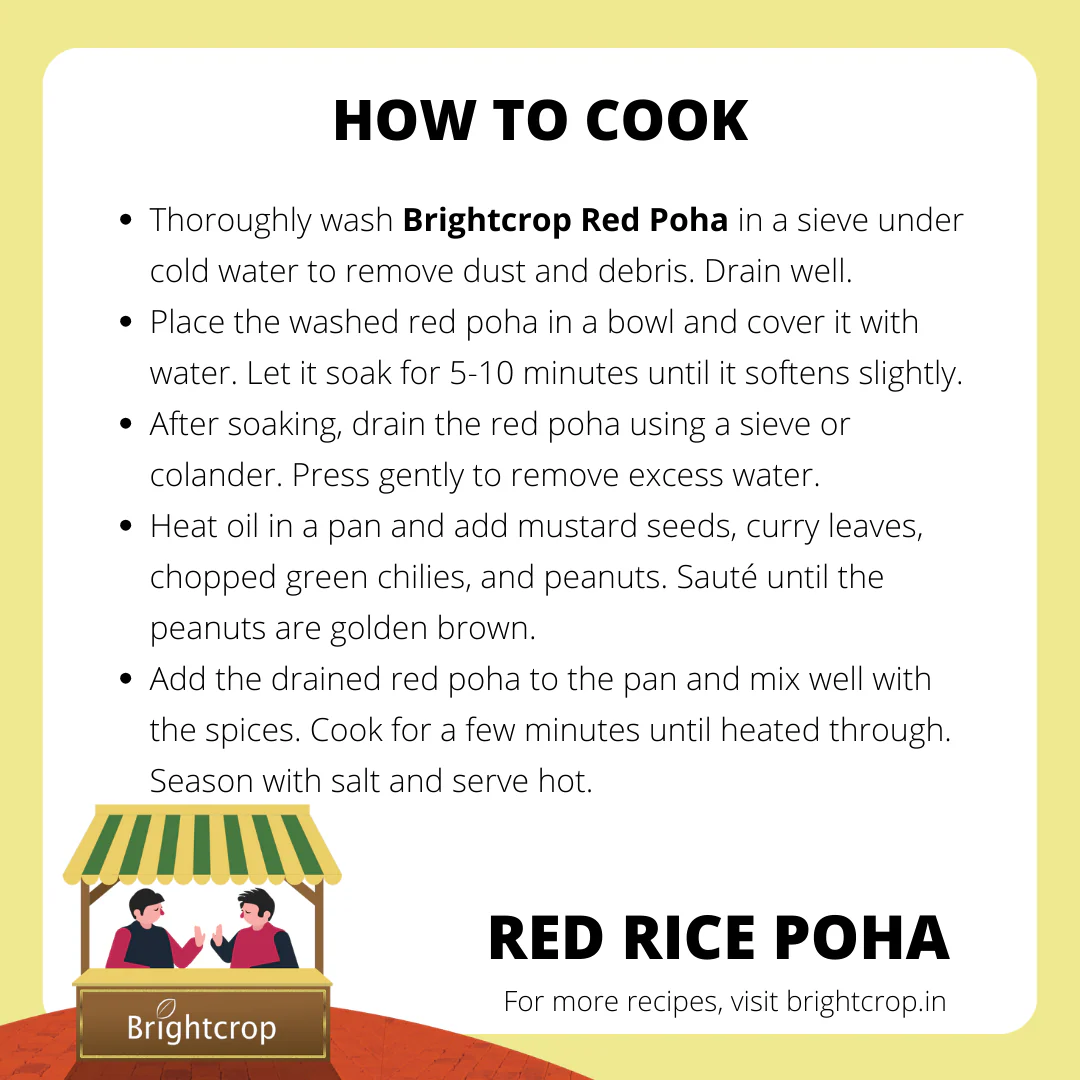 Red Rice Poha | Gluten Free | Rich Diet (500GM Pack) - Image 5